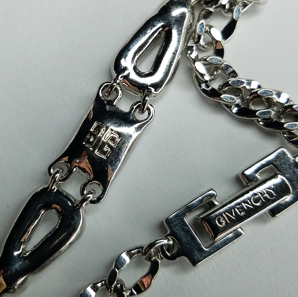 Givenchy Chainlink Crystal Bracelet Silvertone - image 2